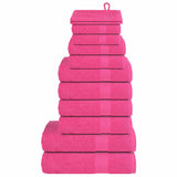 Vidaxl 12-piece towel set 360 g m² 100% cotton pink