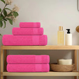 Vidaxl 12-piece towel set 360 g m² 100% cotton pink