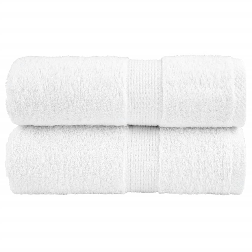Vidaxx débarbouillettes premium solund 2 pièces blanc 30x30 cm 600 g m²
