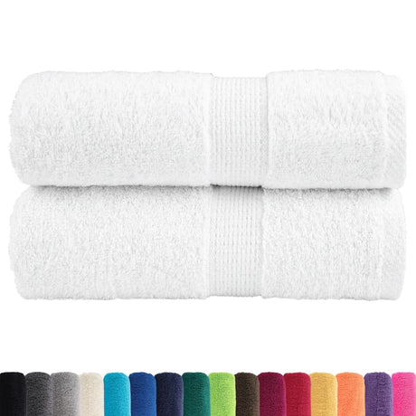Vidaxx débarbouillettes premium solund 2 pièces blanc 30x30 cm 600 g m²