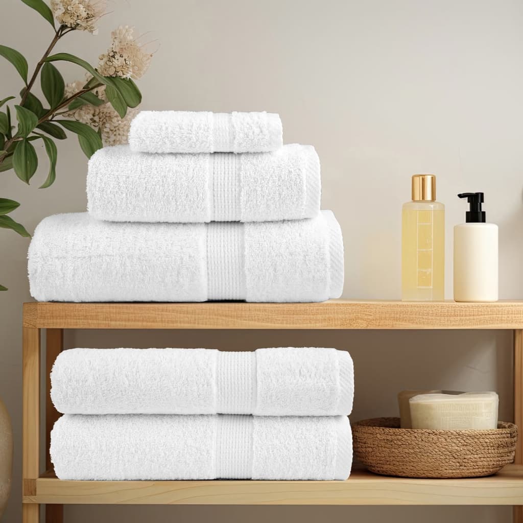 Vidaxx débarbouillettes premium solund 2 pièces blanc 30x30 cm 600 g m²