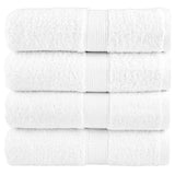 Vidaxx débarbouillettes premium solund 4 pièces blanc 30x30 cm 600 g m²