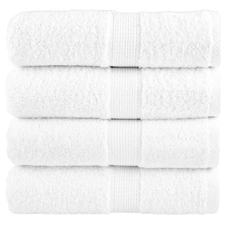 Vidaxx débarbouillettes premium solund 4 pièces blanc 30x30 cm 600 g m²