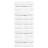 Vidaxx débarbouillettes premium solund 10 pièces blanc 30x30 cm 600 g m²