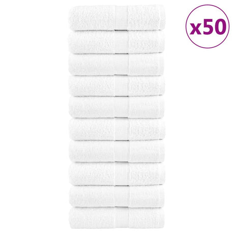 VidaXL serviettes invités solund 50 pcs 600 g m² 30x50 cm blanc