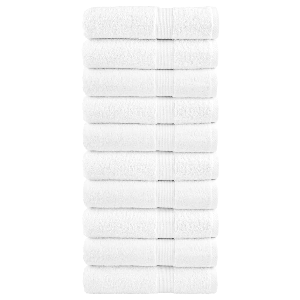 VidaXL serviettes solund 10 pièces 600 g m² 50x100 cm blanc