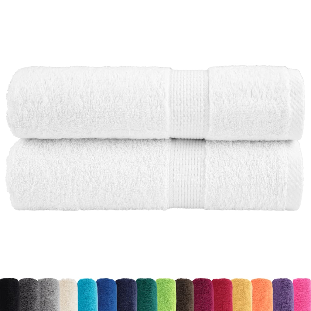 VidaXL serviettes de bain solund 2 pcs 600 g m² 70x140 cm blanc