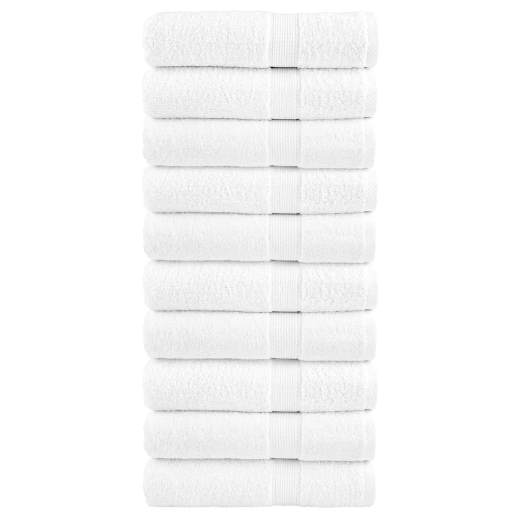 Serviettes de bain vidaxl solund 10 st 600 g m² 70x140 cm blanc