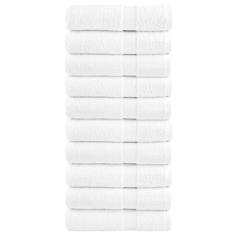 VidaXL serviettes de bain solund 10 pièces 600 g m² 70x140 cm blanc
