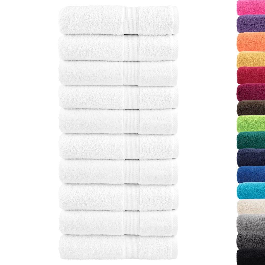 Vidaxl Bath towels Solund 10 st 600 g m² 70x140 cm white