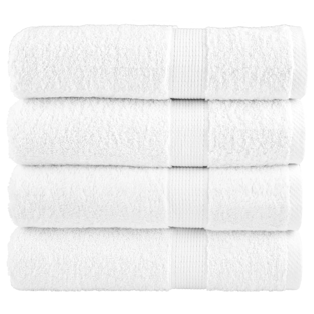 VidaXL serviettes de bain solund 4 pcs 600 g m² 100x150 cm blanc