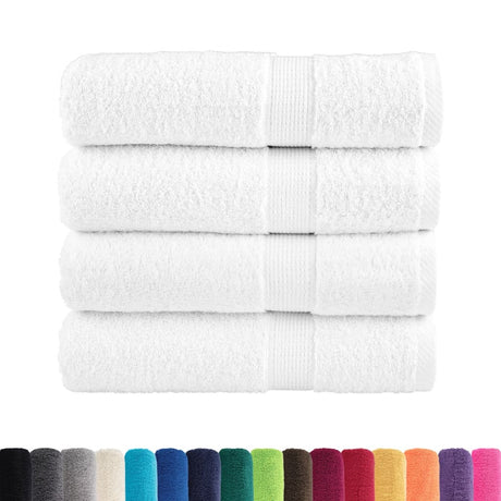 VidaXL serviettes de bain solund 4 pcs 600 g m² 100x150 cm blanc