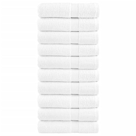 VidaXL serviettes de bain solund 10 pièces 600 g m² 100x150 cm blanc