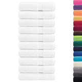 Vidaxl Bad Towel Folitie 10 st 600 g m² ass 100x150 cm wäiss