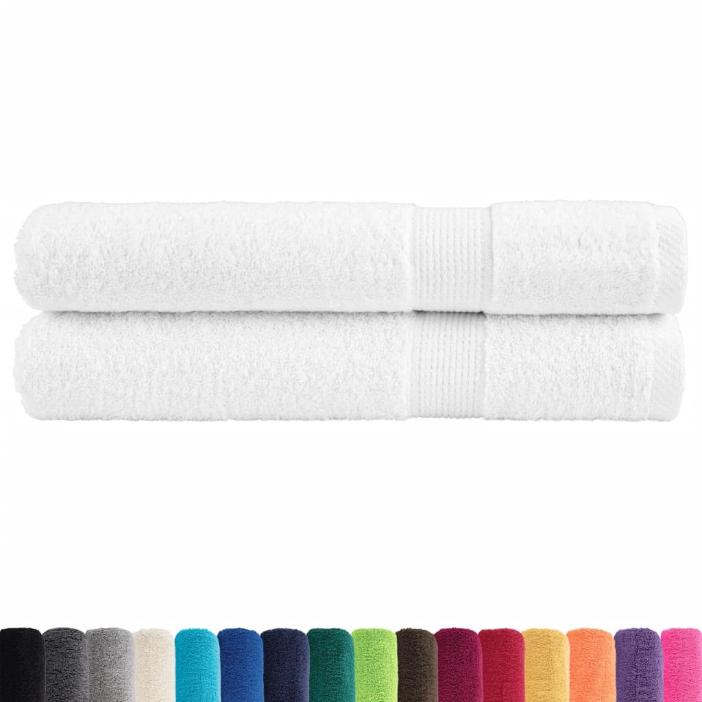 Serviettes Vidaxl Solund 2 PCS 600 g m² 100x200 cm blanc