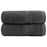 Vidaxx débarbouillettes premium solund 2 pièces anthracite 30x30 cm 600 g m²
