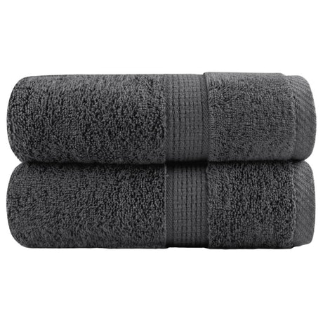 Vidaxx débarbouillettes premium solund 2 pièces anthracite 30x30 cm 600 g m²