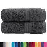 Vidaxx débarbouillettes premium solund 2 pièces anthracite 30x30 cm 600 g m²