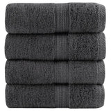 Vidaxx débarbouillettes premium solund 4 pièces anthracite 30x30 cm 600 g m²