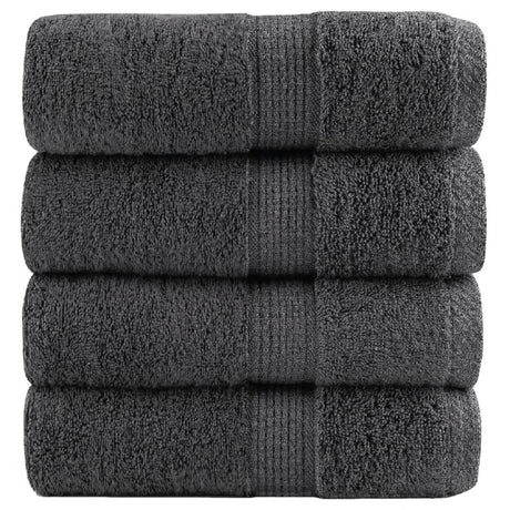 Vidaxx débarbouillettes premium solund 4 pièces anthracite 30x30 cm 600 g m²