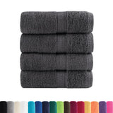 Vidaxx débarbouillettes premium solund 4 pièces anthracite 30x30 cm 600 g m²