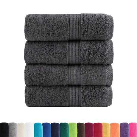 Vidaxx débarbouillettes premium solund 4 pièces anthracite 30x30 cm 600 g m²
