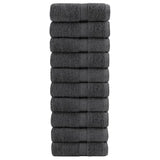 Vidaxx débarbouillettes premium solund 10 pièces anthracite 30x30 cm 600 g m²