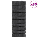 Vidaxx débarbouillettes premium solund 50 pièces anthracite 30x30cm 600 g m²