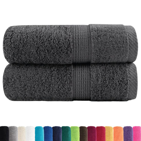 VidaXL Serviettes d'invité SOLUND 2 pcs 600 g m² 30x50 cm anthracite