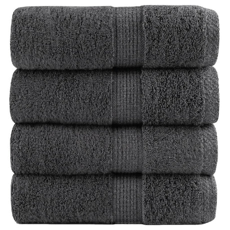 VidaXL serviettes invités solund 4 pcs 600 g m² 30x50 cm couleur anthracite
