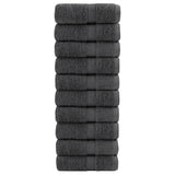 VidaXL serviettes invités solund 10 pcs 600 g m² 30x50 cm anthracite
