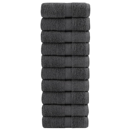 VidaXL serviettes invités solund 10 pcs 600 g m² 30x50 cm anthracite