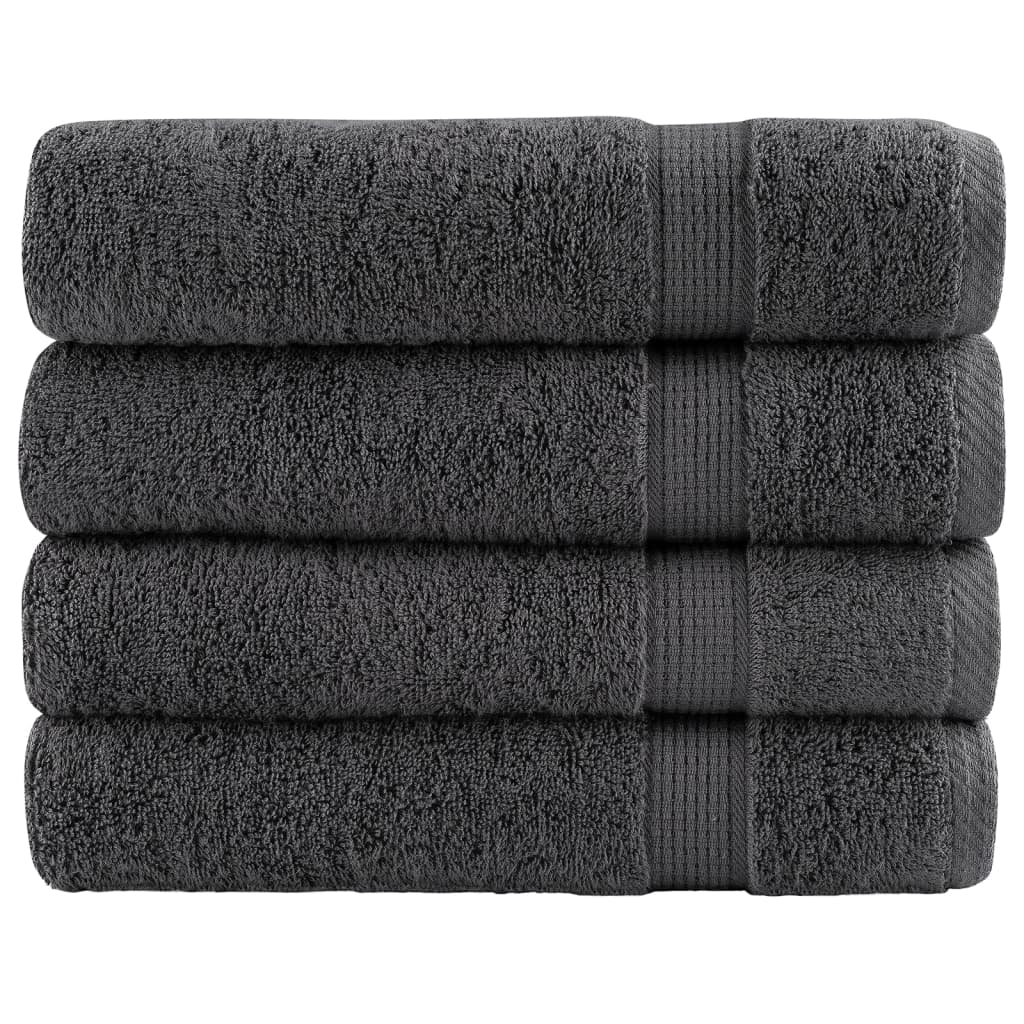 VidaXL Serviettes SOLUND 4 pcs 600 g m² 50x100 cm anthracite