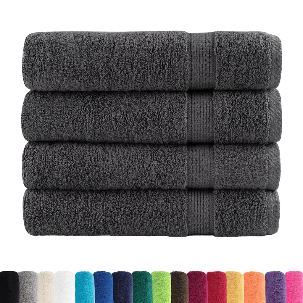 VidaXL Serviettes SOLUND 4 pcs 600 g m² 50x100 cm anthracite