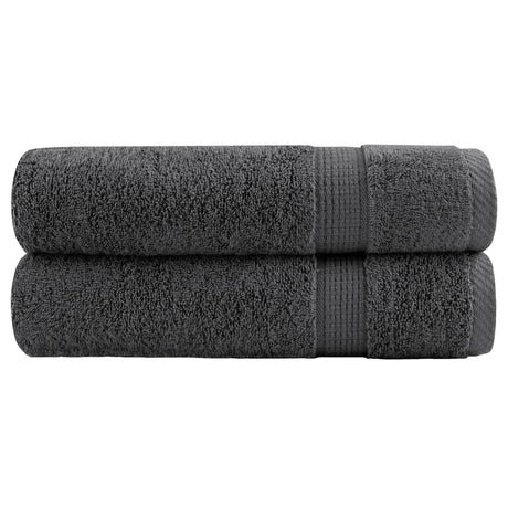 VidaXL Serviettes de bain SOLUND 2 pcs 600 g m² 70x140 cm anthracite