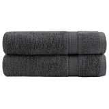 Vidaxl Bad Towel loliten 2 PCs 600 g m² Wéi 70x140 cm Anthstrahell