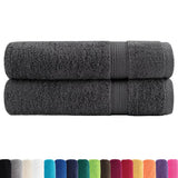 VidaXL Serviettes de bain SOLUND 2 pcs 600 g m² 70x140 cm anthracite