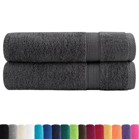 VidaXL Serviettes de bain SOLUND 2 pcs 600 g m² 70x140 cm anthracite