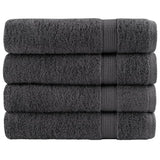 Serviettes de bain vidaxl solund 4 pcs 600 g m² 70x140 cm anthracite