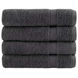VidaXL Serviettes de bain SOLUND 4 pcs 600 g m² 70x140 cm anthracite