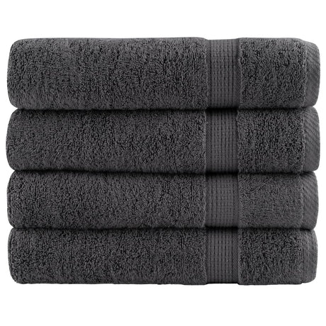 VidaXL Serviettes de bain SOLUND 4 pcs 600 g m² 70x140 cm anthracite