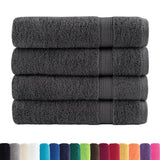 Serviettes de bain vidaxl solund 4 pcs 600 g m² 70x140 cm anthracite