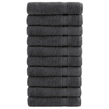 VidaXL serviettes de bain solund 10 pièces 600 g m² 70x140 cm anthracite