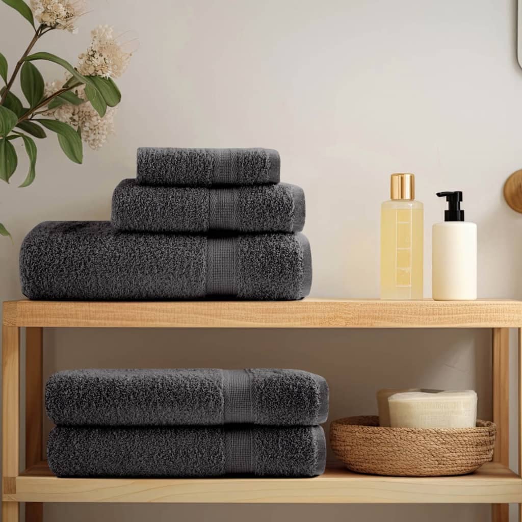 Vidaxl Bad Towel lolite 25 st 600 g m² 70x140 cm Anthracit