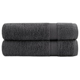VidaXL serviettes de bain solund 2 pcs 600 g m² 100x150 cm anthracite