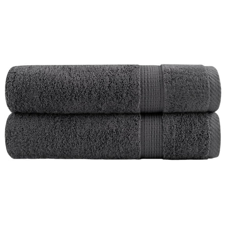 VidaXL serviettes de bain solund 2 pcs 600 g m² 100x150 cm anthracite