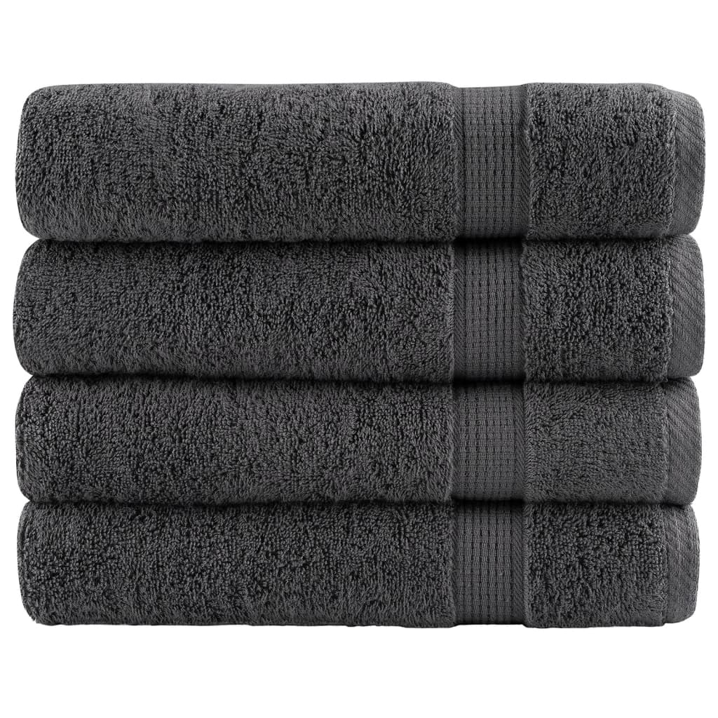 Vidaxx serviettes de bain solund 4 pcs 600 g m² 100x150 cm anthracite