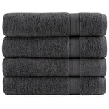 Vidaxx serviettes de bain solund 4 pcs 600 g m² 100x150 cm anthracite