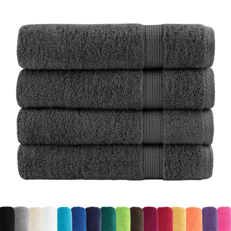 Vidaxx serviettes de bain solund 4 pcs 600 g m² 100x150 cm anthracite