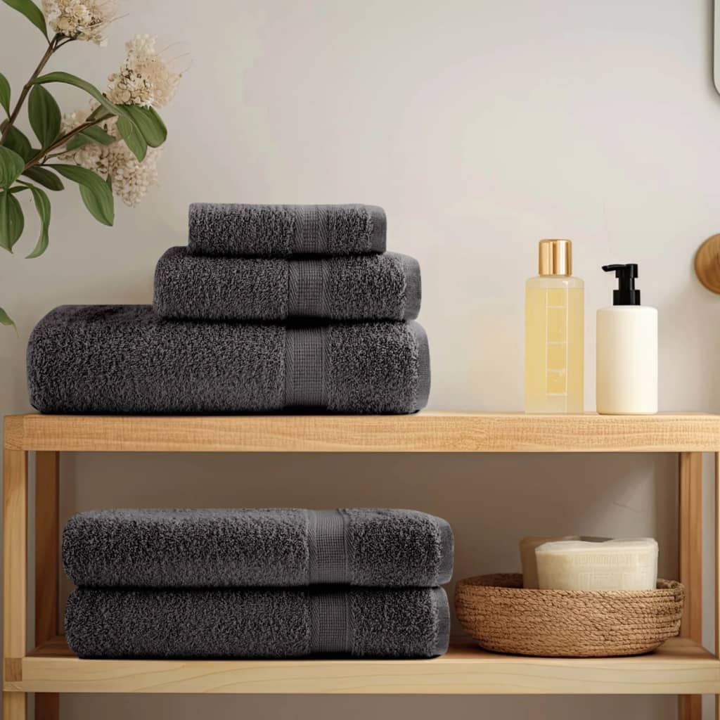 Vidaxx serviettes de bain solund 4 pcs 600 g m² 100x150 cm anthracite